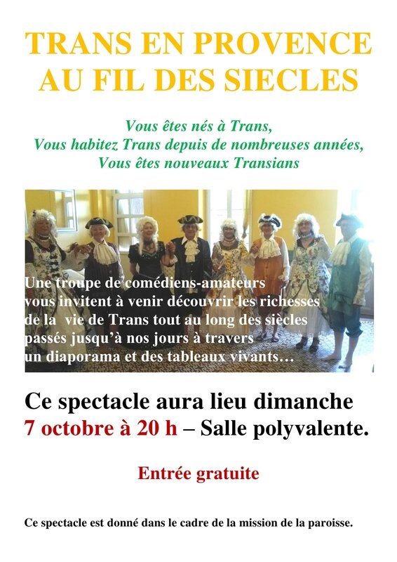 TRANS EN PROVENCE Spectacle affiche