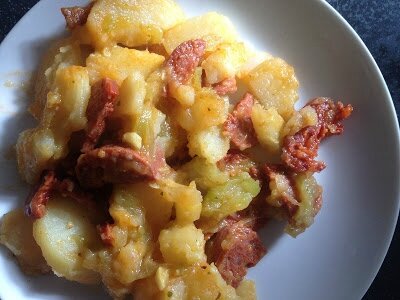 Poelee pdt chorizo courgettes 8pp