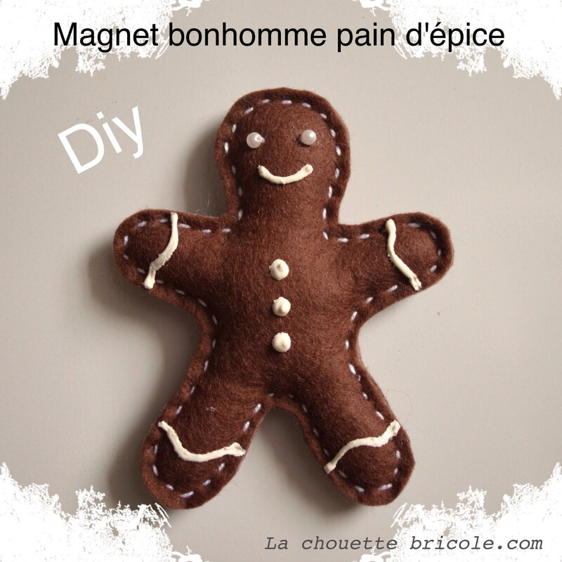DIY magnet bonhomme pain d'épice-La chouette bricole