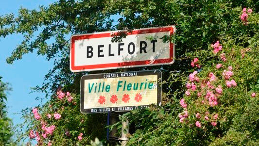 Pancarte Belfort 4 fleurs Régis Antoine R