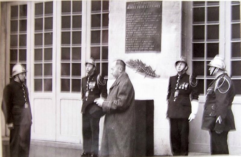 Plaque Sapeurs Pompiers Inauguration plaque Caserne