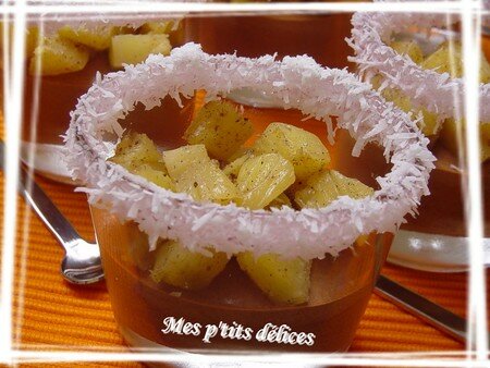 Mousse au chocolat, poêlée d’ananas Mousse au chocolat, poêlée d’ananas