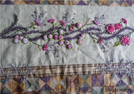 ribbon embroidery quilt