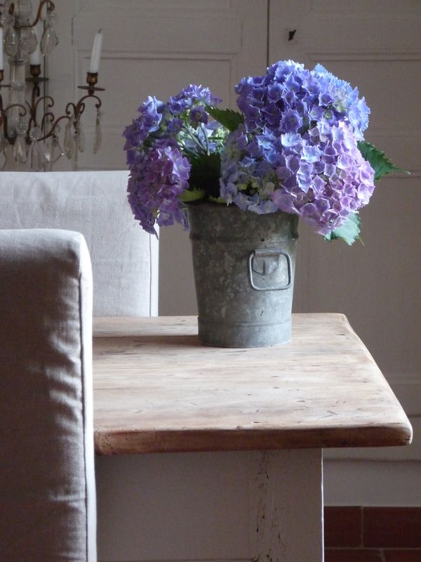 salle à manger - hortensias