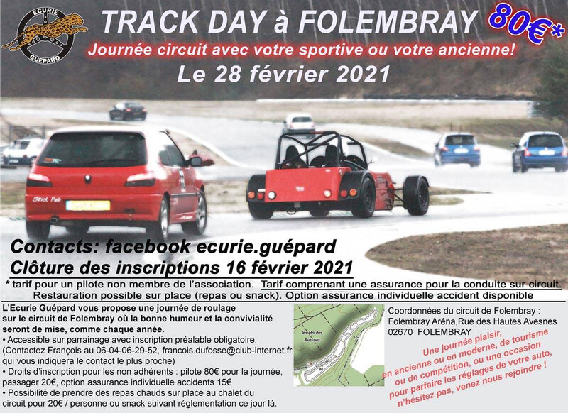 Track Day ecurie Guepard folembray 2021