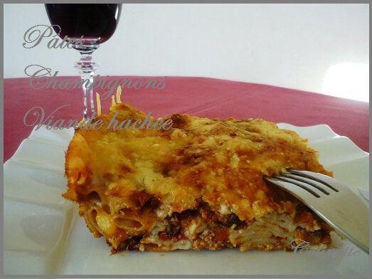 pâtes champignons viande hachée et parmesan 02