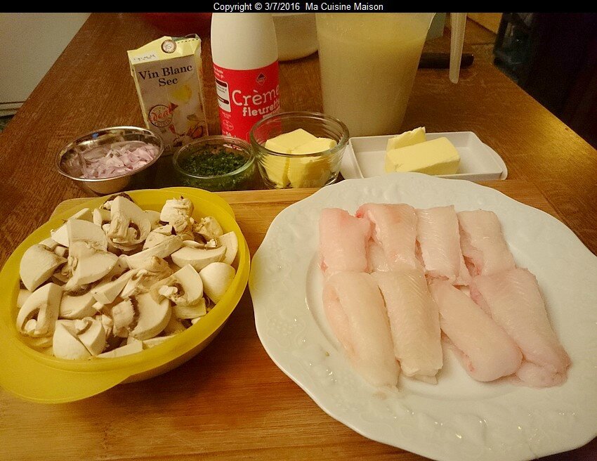 FILET DE SOLE SAUCE BONNE FEMME (Recette du MOOC Afpa semaine 4