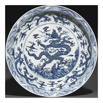 a_massive_ming_style_blue_and_white_dragon_charger_18th_19th_century_d5492407h