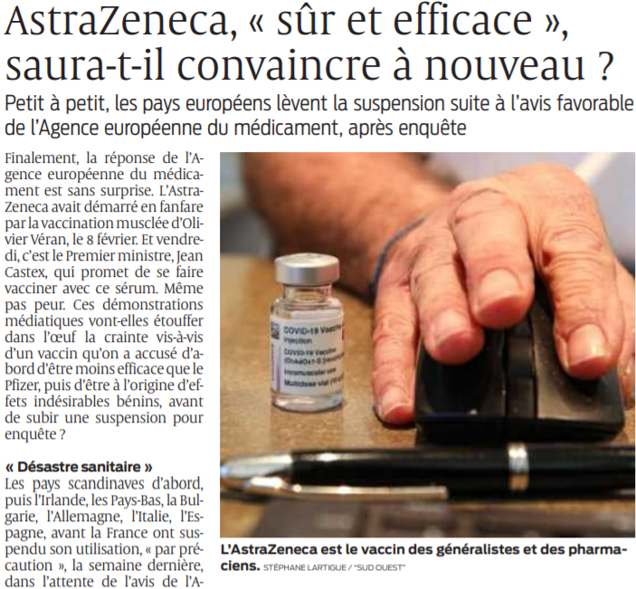 2021 03 19 SO AstraZeneca sûr et efficace saura-t-il convaincre à nouveau