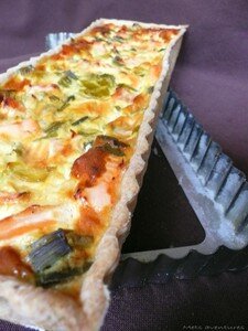 recettes plats Tarte au Saumon Poireaux