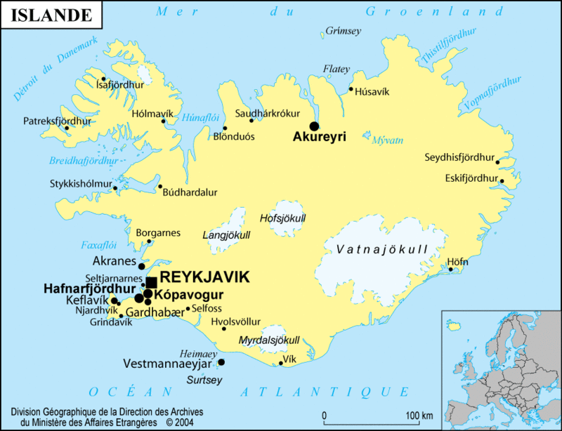 Carte islande