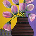 054 - Tulipes au vase <b>bourdon</b>