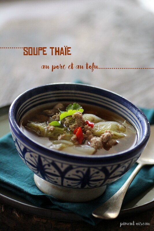 soupe thaie tofu porc