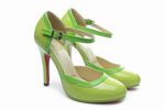 Escarpin_Louboutin_Cuir_verni_femme_vert_chaussures