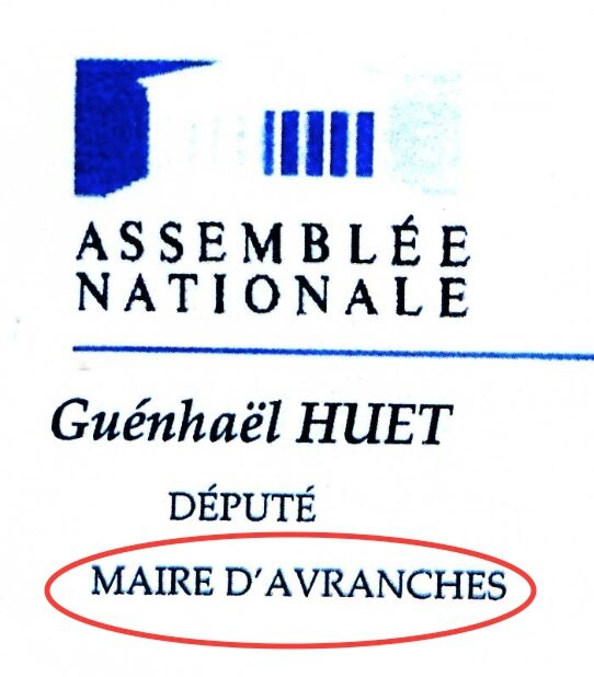 Huet député maire Avranches usurpation titre