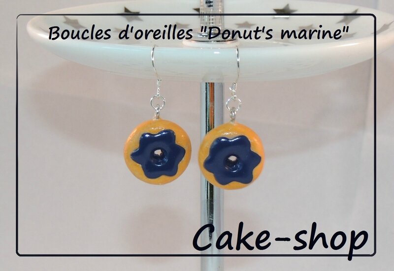 boucles d'oreilles donut's marine