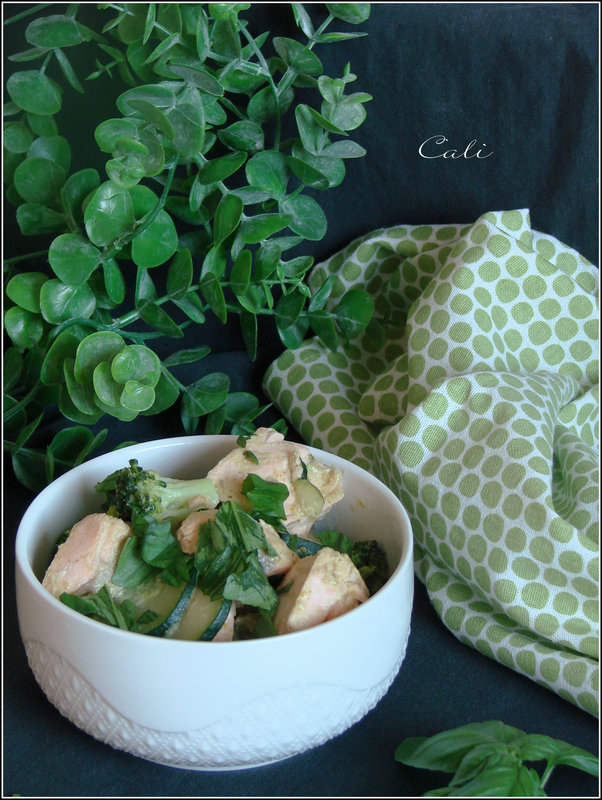 Curry Vert de Saumon au Brocoli, Courgette & Basilic 001