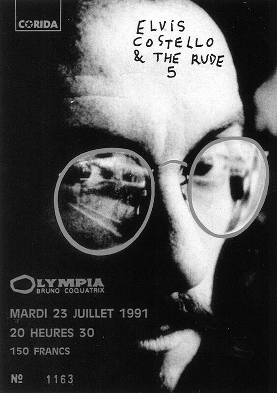 1991 07 Elvis Costello Olympia Billet