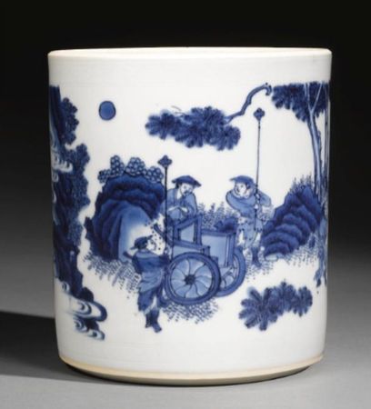 A_BLUE_AND_WHITE_BRUSHPOT__BITONG