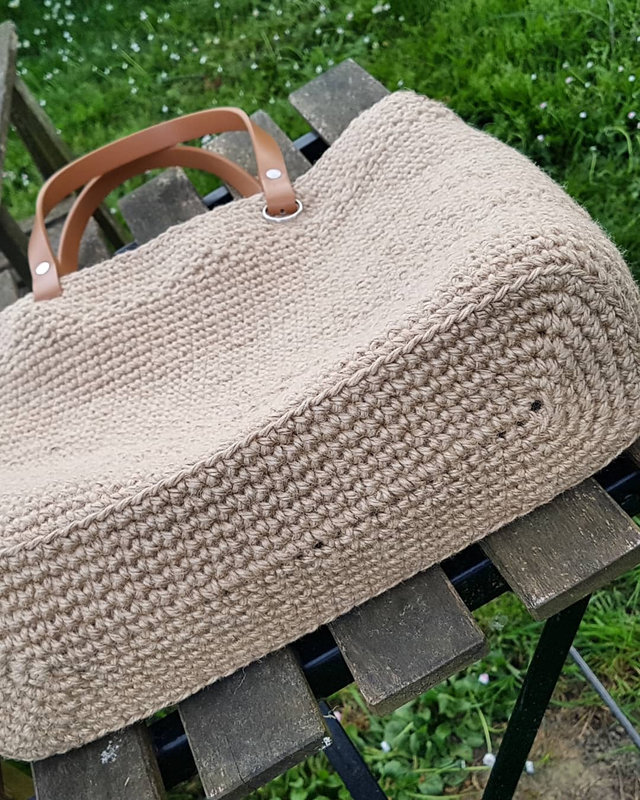 tote bag sac cabas crochet jute isado