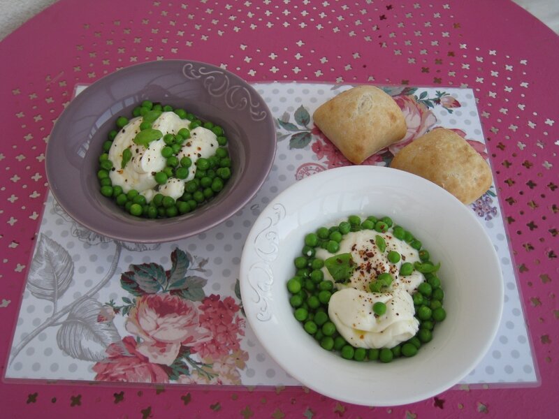 burrata petits pois huile d'olive