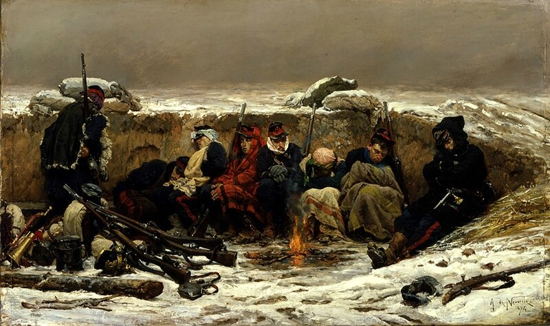 Alphonse de Neuville, dans la tranchée