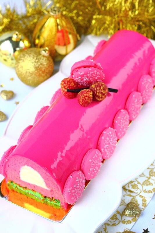 Bûche framboise5