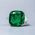 A 19.36 carat 'no oil' <b>Colombian</b> <b>emerald</b> <b>and</b> <b>diamond</b> <b>ring</b>