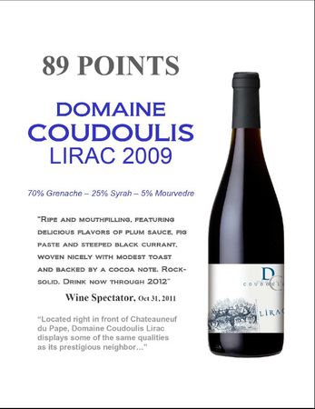 Lirac Rouge 2009 Wine Spectator