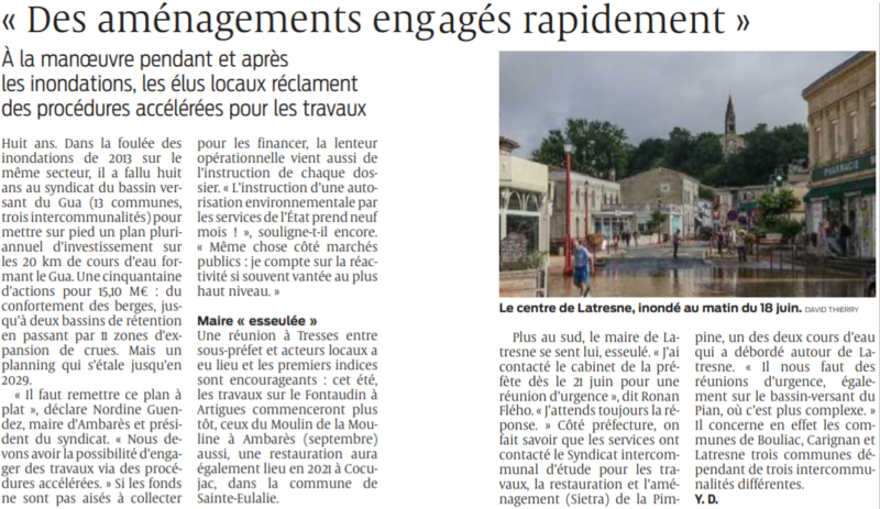 2021 07 02 SO Des aménagements engagés rapidement