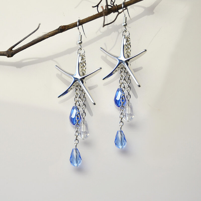 pandahall-diy-craft-on-brass-starfish-pendants-earrings-with-drop-glass-beads-dangles04