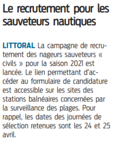 2021 02 27 SO Recrutement des sauveteurs nautiques