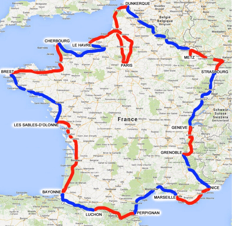 Carte Tour de France 1919R