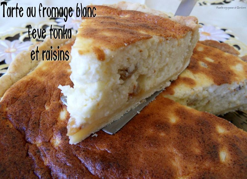 tarteaufromageblancfevetonkaetraisins1