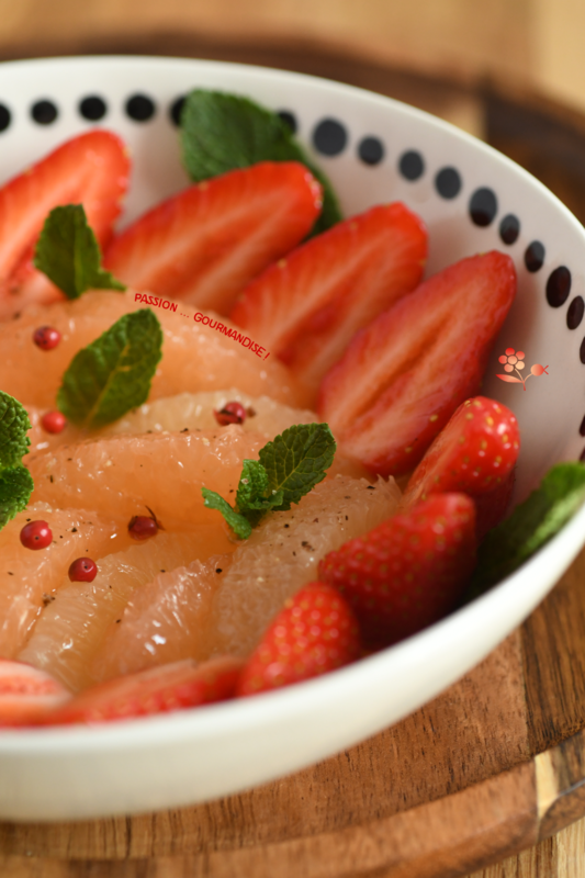 Salade de fruits pamplemousse & fraises_6