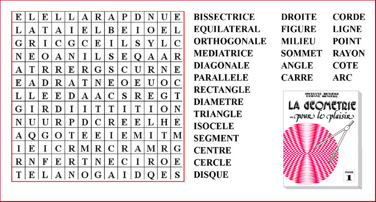 MOTS MELES GEOMETRIE