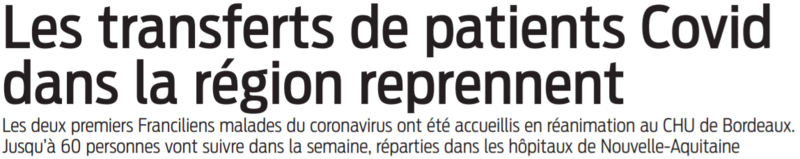 2021 03 15 SO Les transferts de patients Covid dans la région reprennent