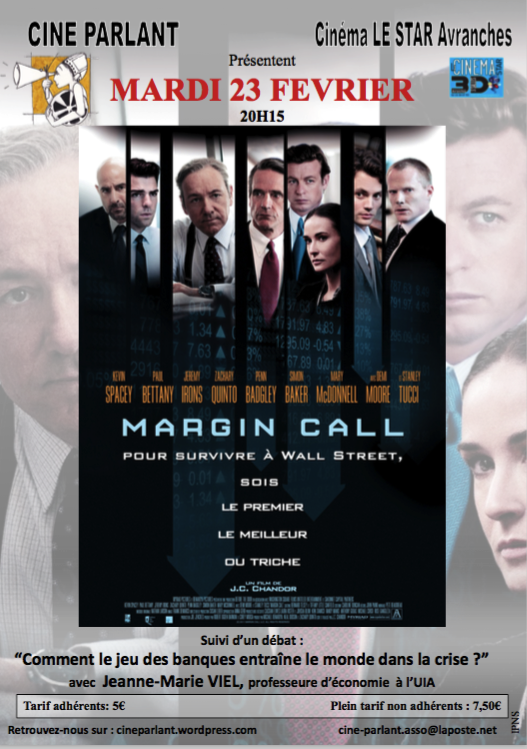 film Margin Call ciné-débat ciné-Parlant Avranches 2016