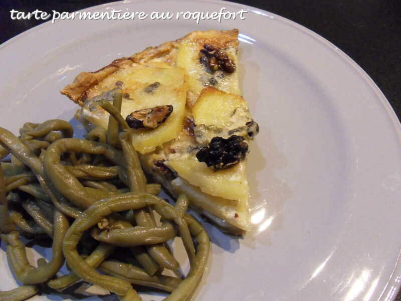 tarte parmentière au roquefort