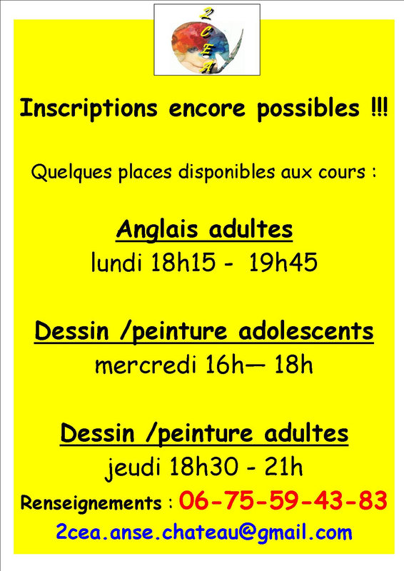 Affiches inscriptions possibles