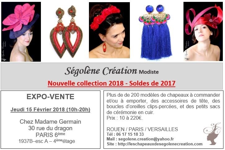 2018_02_15 expo Chapeaux PARIS 6ème Mme Germain
