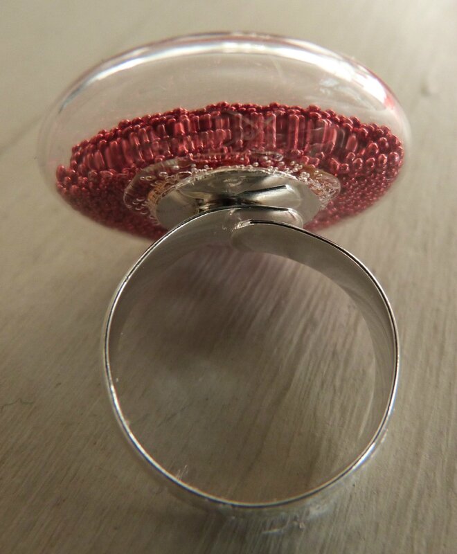 Bague micro billes rouge (2)