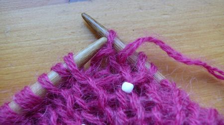 jersey réversible étape 3 faire glisser la maille