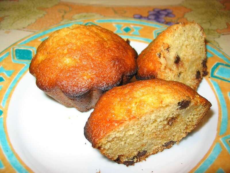 Muffins Poires et Pépites de Chocolat