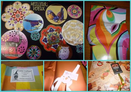 Cadeau reçu Jeneen1 paquets colorés
