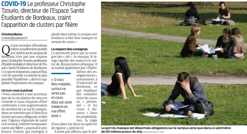 2020 09 15 SO Une trentaine d'étudiants positifs sur le campus2
