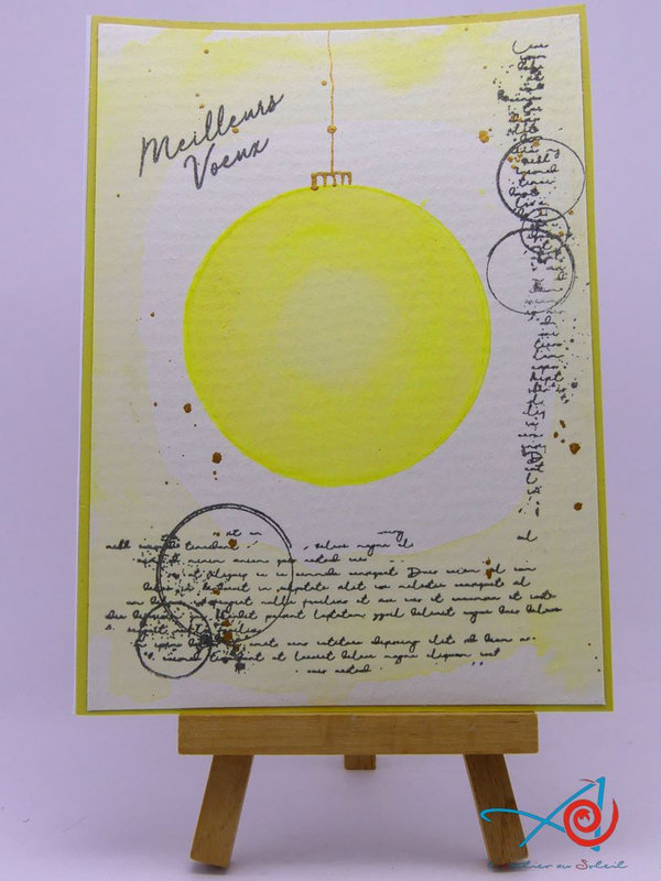 carte boule jaune L'Atelier au Soleil