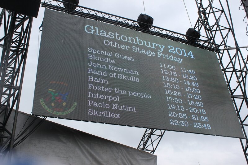 Glastonbury festival 2014 Other Stage Kaiser Chiefs TBA screen