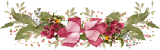 Gif barre feuilles et nœuds roses 320 pixels