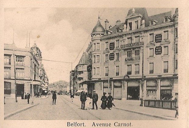 4 Belfort CPA Avenue Carnot avec 12 vues 8R